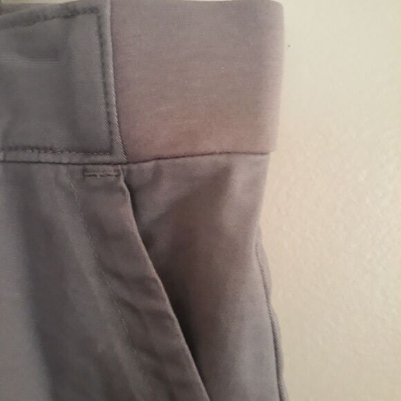 Lee Rider Cargo Pants Women 14 M Gray Taupe Straight Leg Band Side Waist - Picture 5 of 11